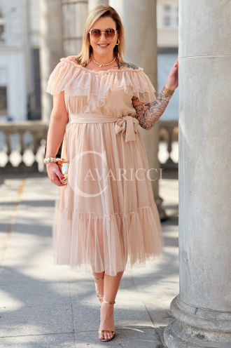 Kleid in Beige – Große Größen | Cavaricci.de