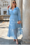 Kleid VINCENZA Premium – Glänzender Tüll und phänomenaler Sternenstaub-Effekt Farbe Hellblau