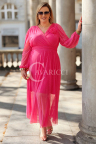 Kleid VINCENZA Premium – Glänzender Tüll und atemberaubender Sternenstaub-Effekt Farbe Fuchsia