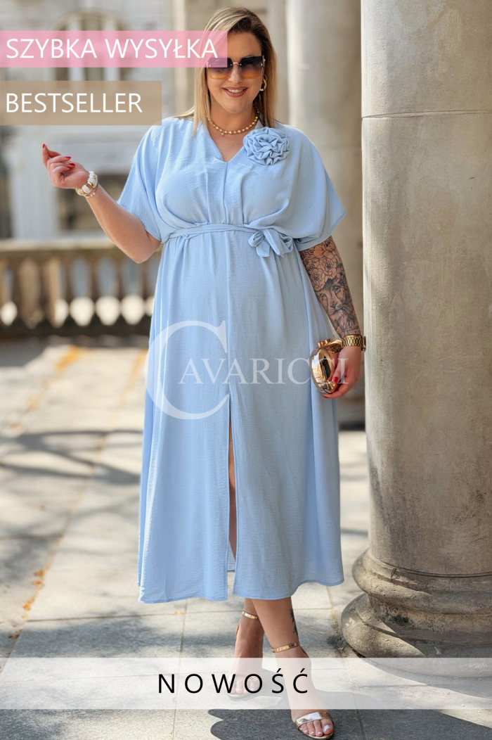 Kleid in Hellblau – Große Größen | Cavaricci.de