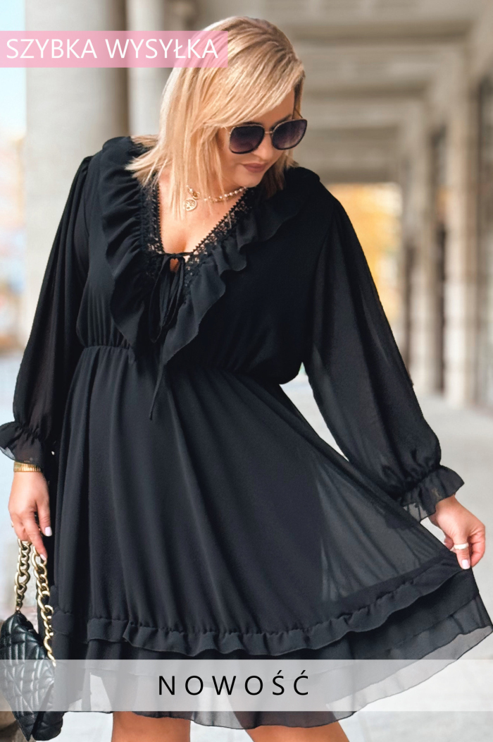 KAJA Kleid in Schwarz – Große Größen | Cavaricci.de