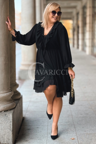 KAJA Kleid in Schwarz – Große Größen | Cavaricci.de