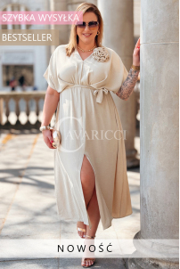Kleid in Beige – Große Größen | Cavaricci.de