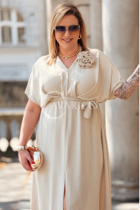 Kleid in Beige – Große Größen | Cavaricci.de