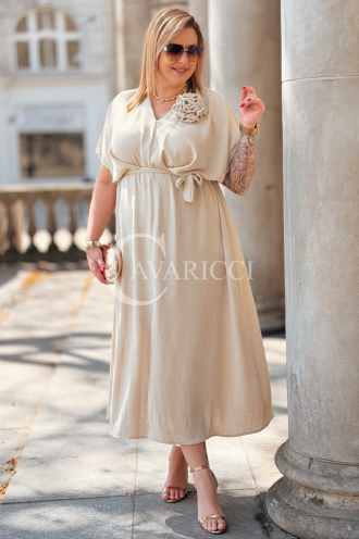 Kleid in Beige – Große Größen | Cavaricci.de