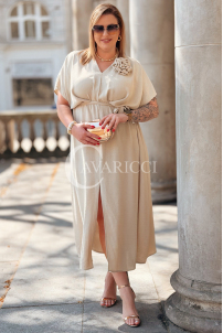 Kleid in Beige – Große Größen | Cavaricci.de