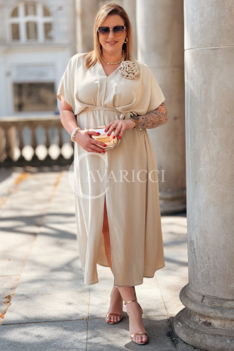 Kleid in Beige – Große Größen | Cavaricci.de
