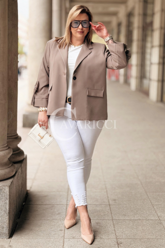 Hose in Taupe – Große Größen | Cavaricci.de