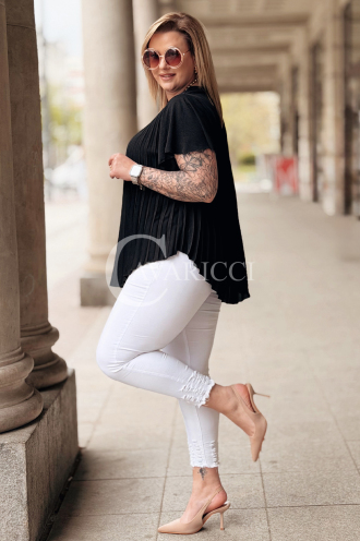 Bluse in Schwarz – Große Größen | Cavaricci.de