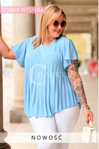 Bluse in Hellblau – Große Größen | Cavaricci.de
