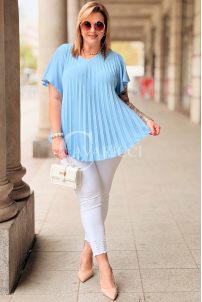 Bluse in Hellblau – Große Größen | Cavaricci.de