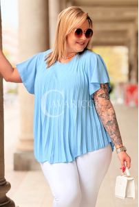 Bluse in Hellblau – Große Größen | Cavaricci.de