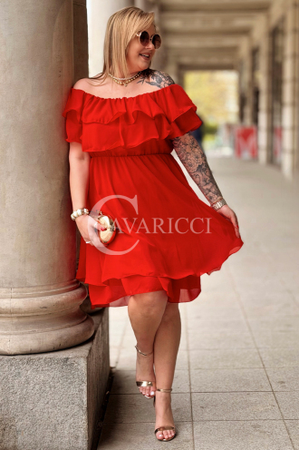 Kleid in Rot – Große Größen | Cavaricci.de