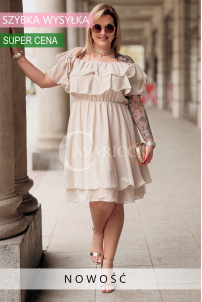 Kleid in Beige – Große Größen | Cavaricci.de
