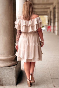 Kleid in Beige – Große Größen | Cavaricci.de
