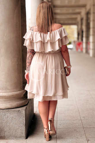 Kleid in Beige – Große Größen | Cavaricci.de