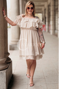 Kleid in Beige – Große Größen | Cavaricci.de
