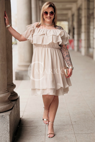 Kleid in Beige – Große Größen | Cavaricci.de