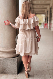 Kleid in Beige – Große Größen | Cavaricci.de