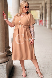 Kleid in Karamell – Große Größen | Cavaricci.de