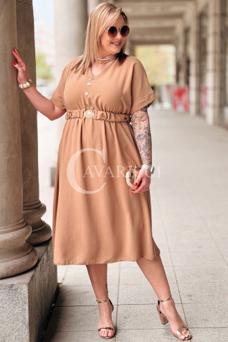 Kleid in Karamell – Große Größen | Cavaricci.de