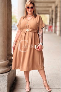 Kleid in Karamell – Große Größen | Cavaricci.de