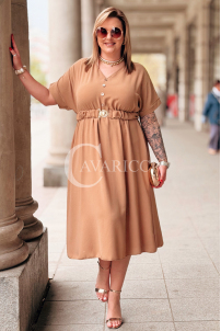 Kleid in Karamell – Große Größen | Cavaricci.de