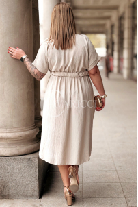 Kleid in Beige – Große Größen | Cavaricci.de