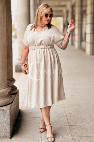 Kleid in Beige – Große Größen | Cavaricci.de