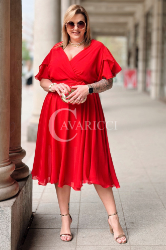 Kleid in Rot – Große Größen | Cavaricci.de