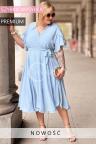 Elegancka Sukienka VERONICA – Twój Zwiewny Look na Komunię i Wesele w Kolorze Błekitnym