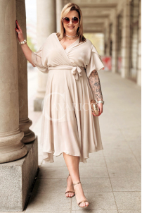 Kleid in Beige – Große Größen | Cavaricci.de