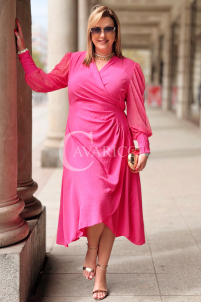 Kleid in Fuchsia – Große Größen | Cavaricci.de