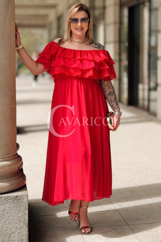 Kleid in Rot – Große Größen | Cavaricci.de
