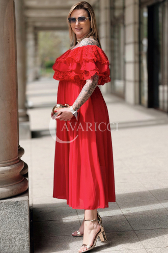 Kleid in Rot – Große Größen | Cavaricci.de
