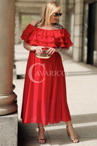 Kleid in Rot – Große Größen | Cavaricci.de