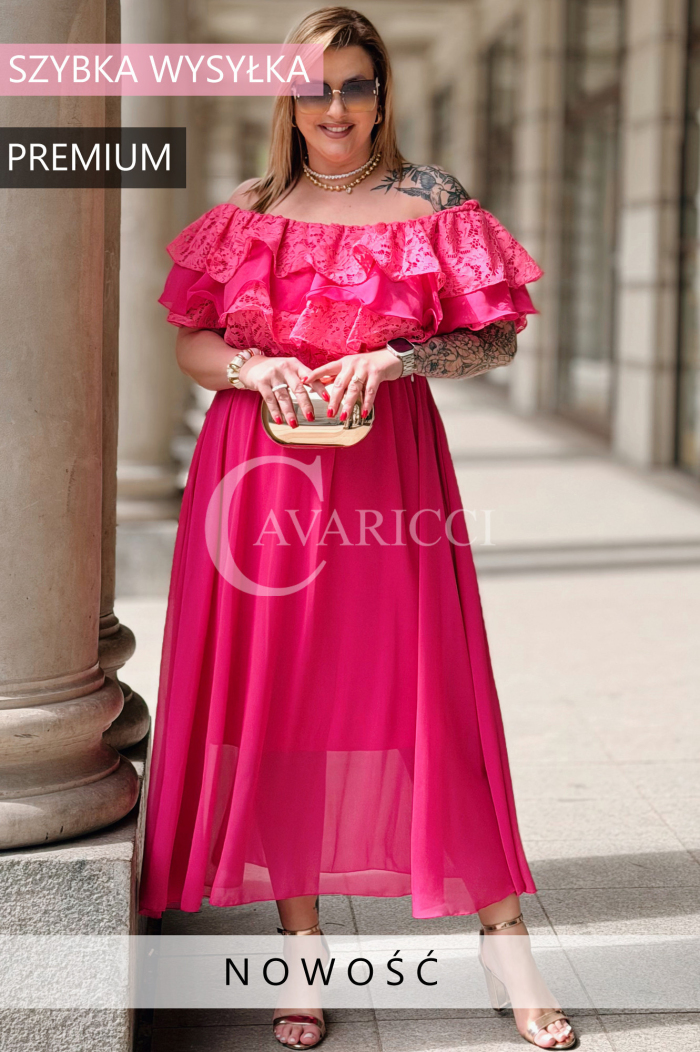 Kleid in Fuchsia – Große Größen | Cavaricci.de