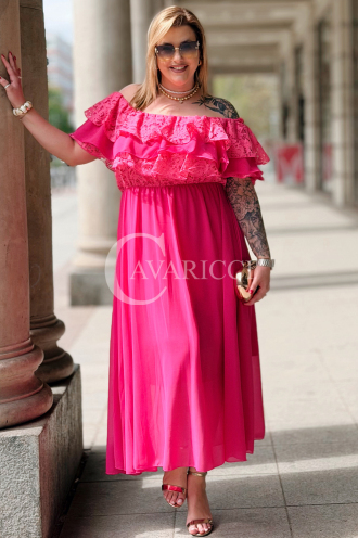 Kleid in Fuchsia – Große Größen | Cavaricci.de