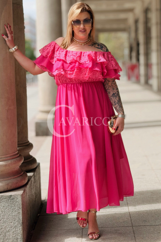 Kleid in Fuchsia – Große Größen | Cavaricci.de