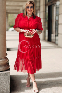 Kleid in Rot – Große Größen | Cavaricci.de