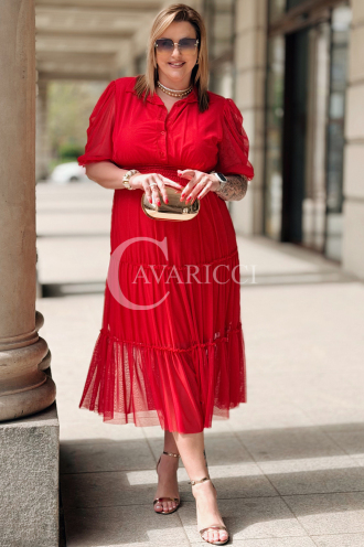 Kleid in Rot – Große Größen | Cavaricci.de