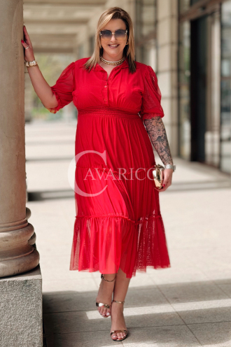 Kleid in Rot – Große Größen | Cavaricci.de