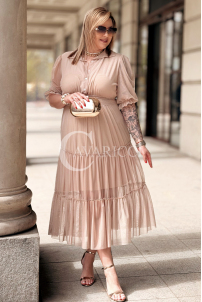 Kleid in Beige – Große Größen | Cavaricci.de