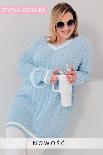 LUVINEVA Pullover in Hellblau – Große Größen | Cavaricci.de