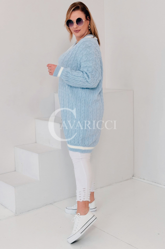 LUVINEVA Pullover in Hellblau – Große Größen | Cavaricci.de