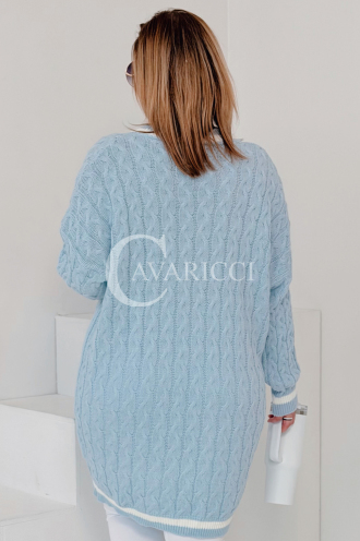 LUVINEVA Pullover in Hellblau – Große Größen | Cavaricci.de
