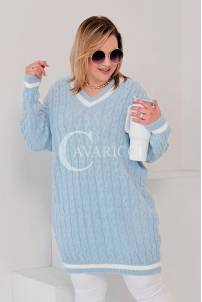 LUVINEVA Pullover in Hellblau – Große Größen | Cavaricci.de