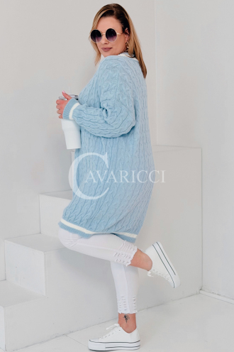 LUVINEVA Pullover in Hellblau – Große Größen | Cavaricci.de