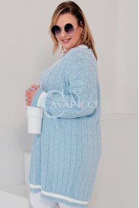 LUVINEVA Pullover in Hellblau – Große Größen | Cavaricci.de