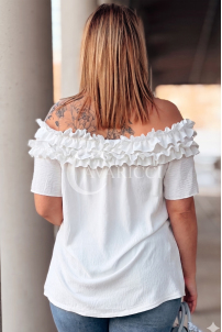 REGINNA Bluse in Weiß – Große Größen | Cavaricci.de